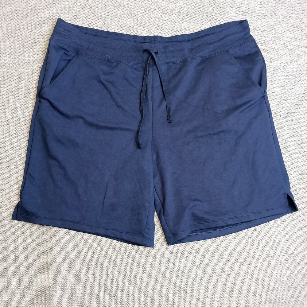 Athletic Works Shorts Womens XXL 20 Navy Blue Excellent Drawstring Activewear